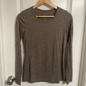 Woolx Remi Lightweight LS Tee, Simply Taupe, Small